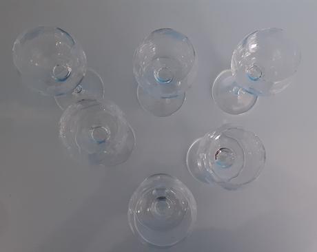 Krištáľové poháre na stopke s motívom viniča 6ks, 