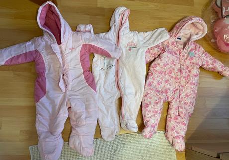 Zimné kombinézy dievča 9-12 mesiacov, 74