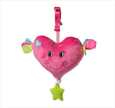 Plyšové závesné srdiečko s melódiou babyono 1115, 
