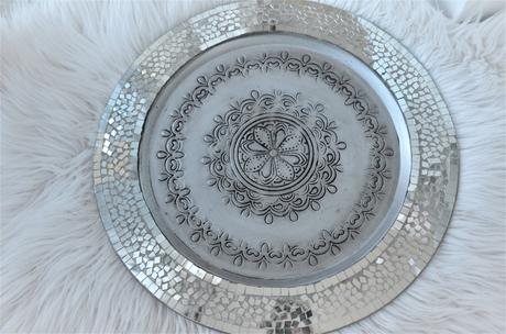 Zrkadlový kovový podnos-priemer 45cm, 