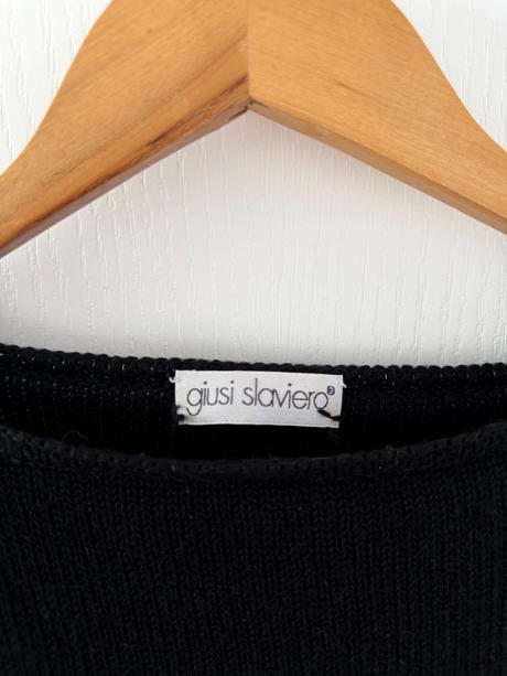 Sveter giusi slaviero merino + kašmír, čierny, l