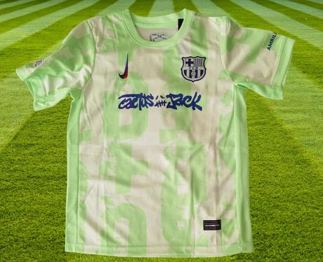 Yamal č.10 dres fcb green travis scott 115-165, nike,110 - 170