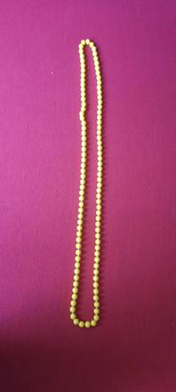 Koralky žlté, dlzka  60 cm, 