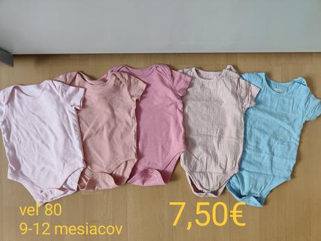 5ks body pre dievča, veľkosť 80, f&f,80
