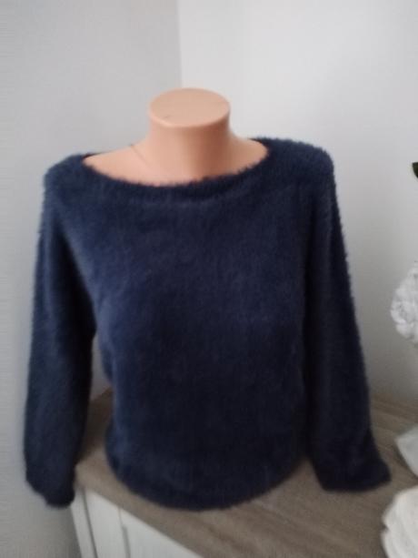 Modry pulover jemny vlas s, m, m