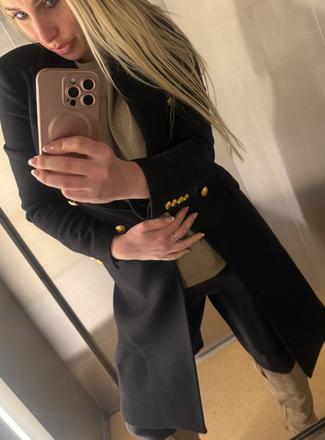 Zara kabát dlhy xs, zara,xs