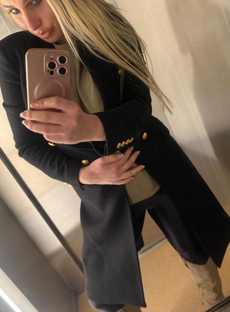 Zara kabát dlhy xs, zara,xs