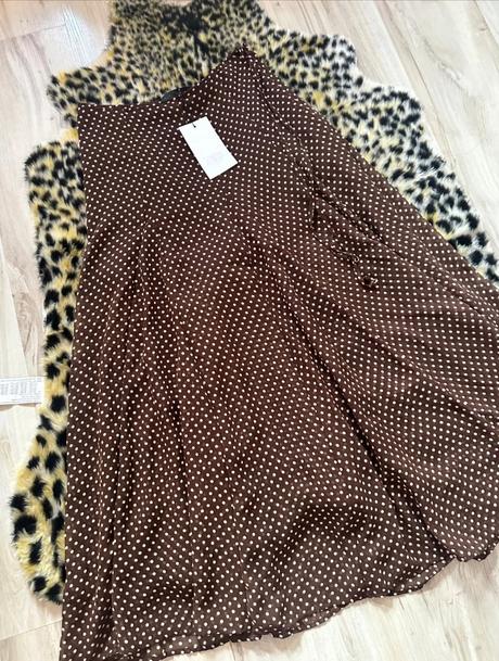 Krásna bodkovana sukňa zara s, zara,s