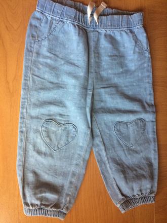 Rifľové nohavice, h&m,80
