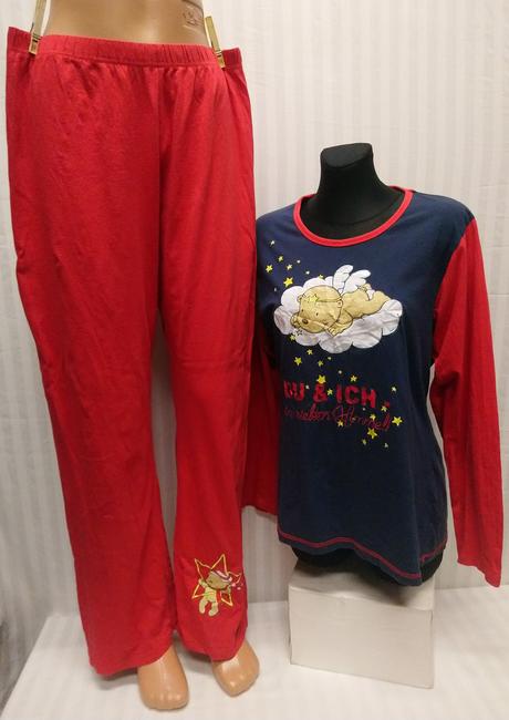 Modro červené pyžamo s motívom, steinbeckwelt, xl, xl