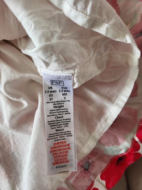 Dievčenské šaty 2-3r, f&f,98