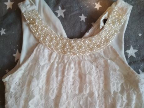 Čipkované šaty s perličkami, f&f,s