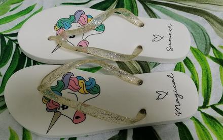 Žabky unicorn, h&m,36 / 37