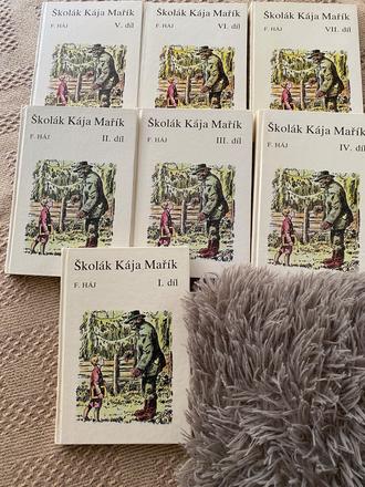 Staré retro knihy školák kája mařík 1 až 7 háj,