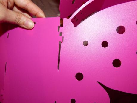 Plastová ružová lampa motýle - skladacia, 