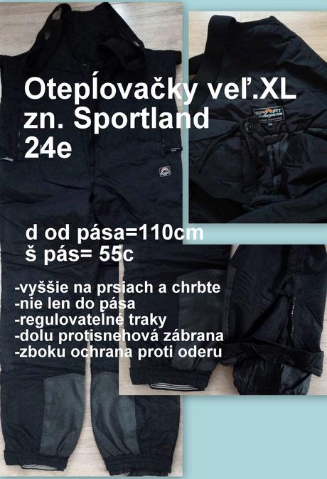 Pánske oteplovačky veĺ.xl, zn. sportland, xl