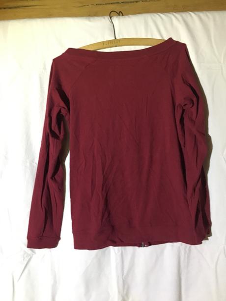 Tenká tričková mikina na zips nenosená, m