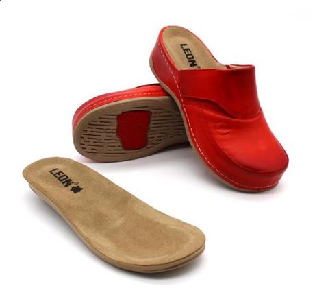 Kožené šľapky vhodné pri patovej ostrohe, 41