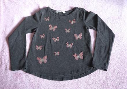 Tričko s motýlikmi, h&m,122