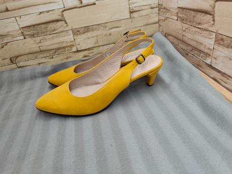 Ecco 40 - dámske kožené žlté sandále, ecco,40
