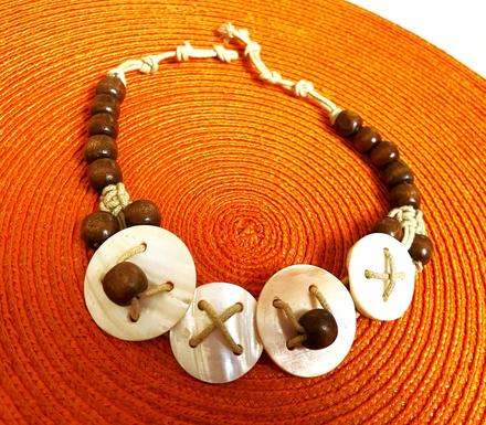 Naturálny perleťový náhrdelník - obojok, 