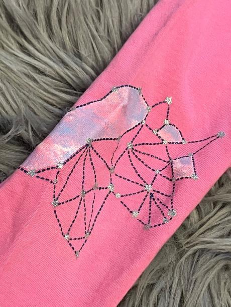 Dievčenské legíny s potlačou tmavoružové (92), 92