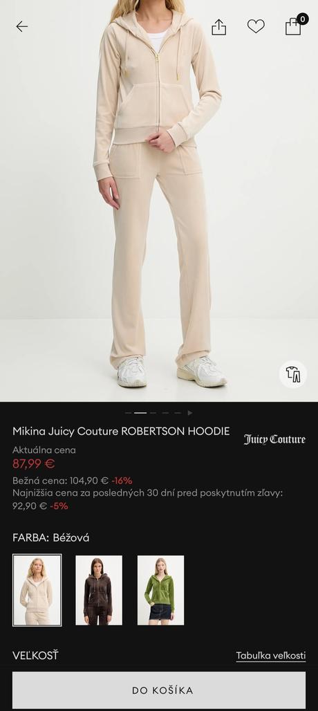 Luxusná mikina juicy couture m/l, l