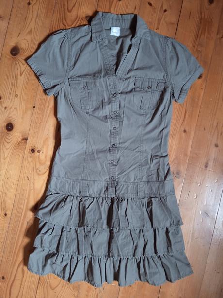 Plãtené khaki šaty, camaieu,m