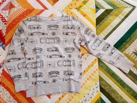 Tenka mikina s autami, h&m,122