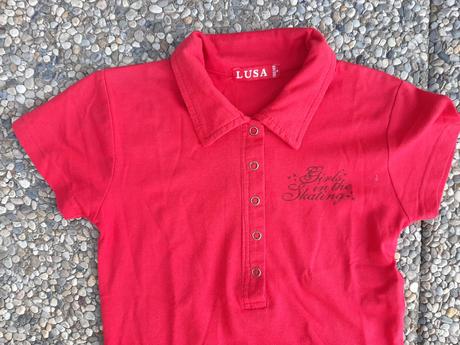 Zľava. červené tričko lusa velk. 122/128., 122