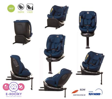 4baby autosedačka enzo-fix 40-150cm navy i-size 36, 4baby