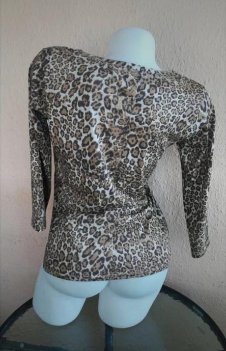 Top, tričko, leopardí vzor, s, s