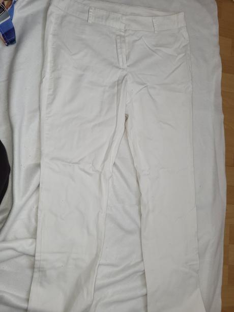 Biele nohavice, camaieu,42