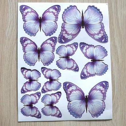 Tortový zápich motýle modrofialové- skladom,tz-154, 