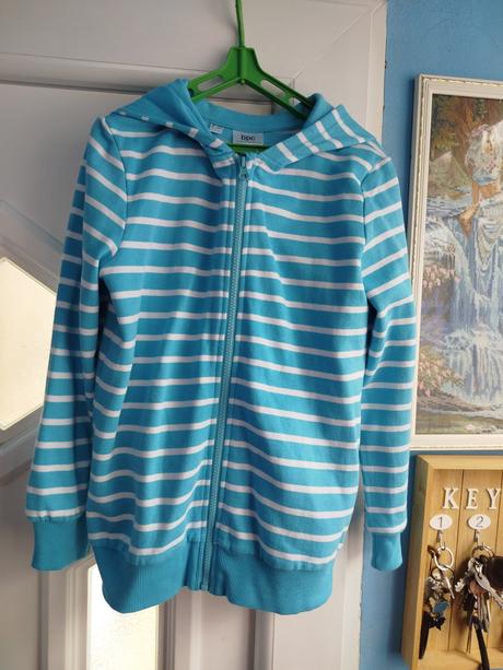 Pásikavá hrubšia mikina 140/146, bonprix,140