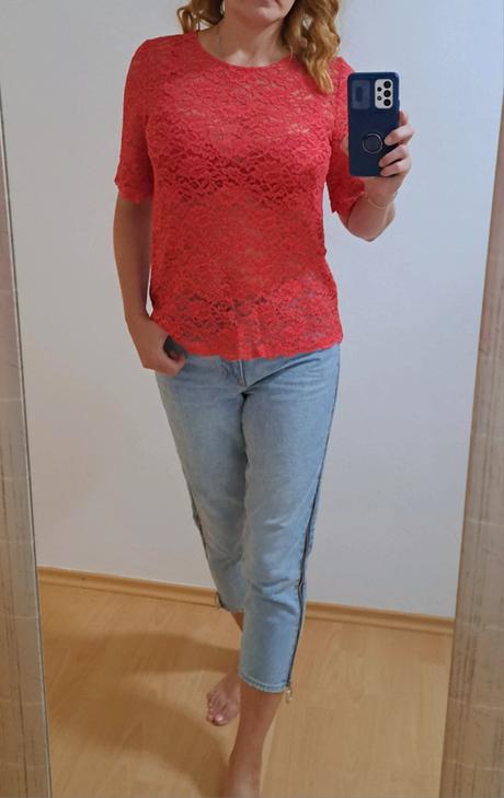 Luxusný čipkovaný top, s