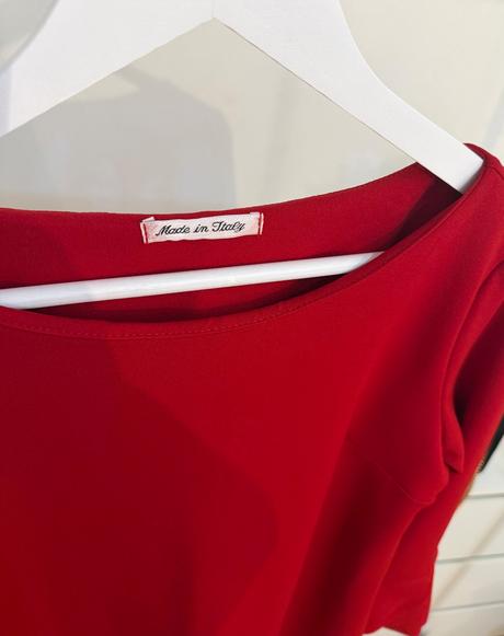 Červené elegantné šaty made in italy, l