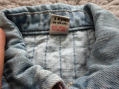 Riflová bunda pre dievčatá 98-104, tu,98