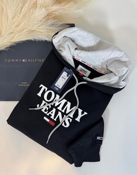 Tommy jeans pánska čierna mikina, tommy hilfiger,l