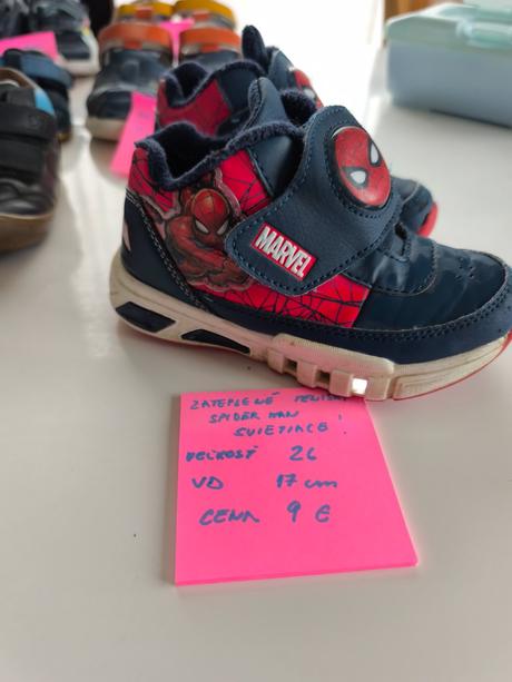 Svietiace tenisky spiderman zateplene, 26