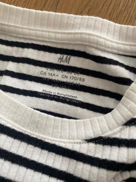 Pruzkovane tricko, h&m,164