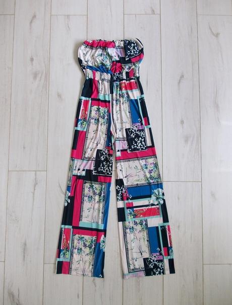 Pestrofarebný overal bez ramienok, xs