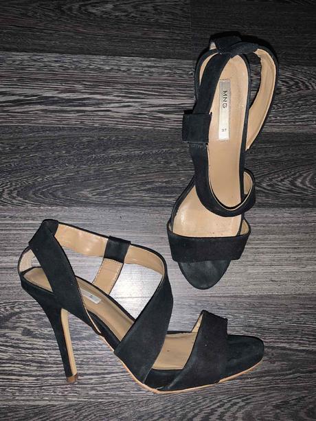 Kožené sandálky, mango,37