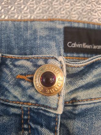 Riflová sukňa calvin klein, calvin klein,m