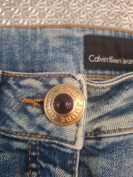 Riflová sukňa calvin klein, calvin klein,m