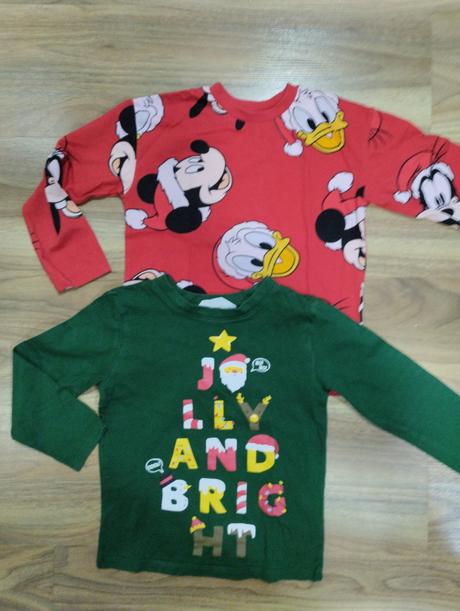 Vánoční trička, h&m,110