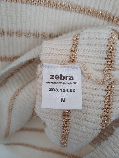 Dámsky béžovo-zlatý sveter, 44