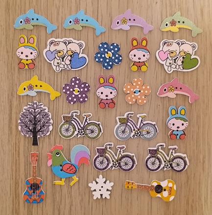 24 ks gombíkov (cena spolu), 