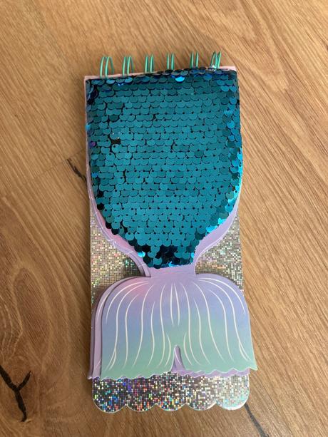 Zápisník s flitrami - rybacie šupiny, 