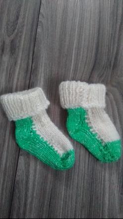 Ponožky ručne štrikované na 1-3 roky, 24 / 25